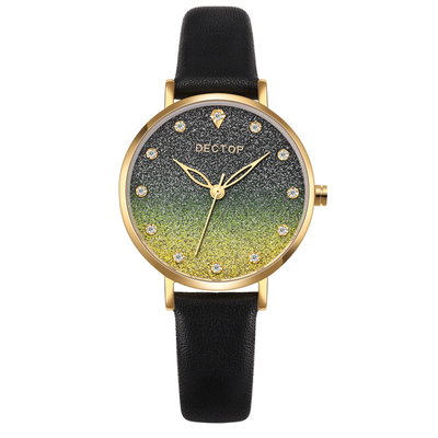 custom female wrist curren ladies analog brand luxury leather and crystals stainless steel waterproof stones green watches woman